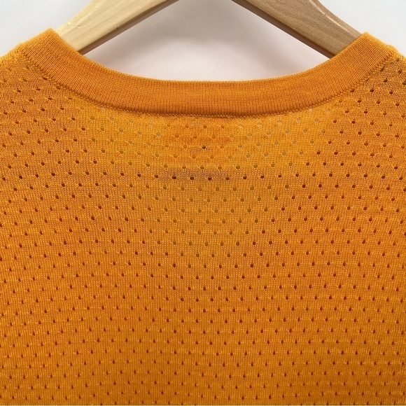 Nike Golf S Sunset Gold Wool Blend Eyelet V Neck Sweater - Picture 9 of 9